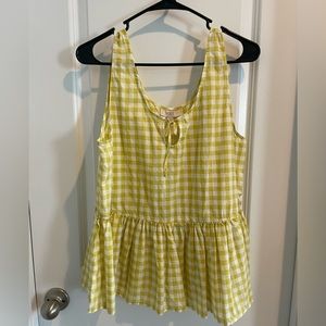 Gingham Preplum Womens Shirt